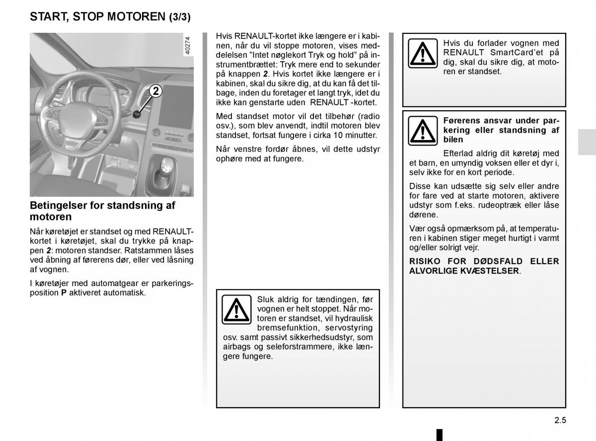 Renault Espace V 5 Bilens instruktionsbog / page 113