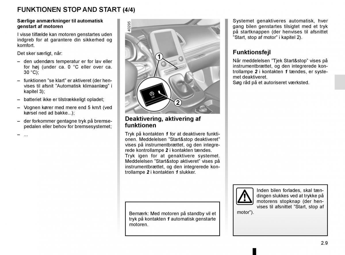 Renault Espace V 5 Bilens instruktionsbog / page 117