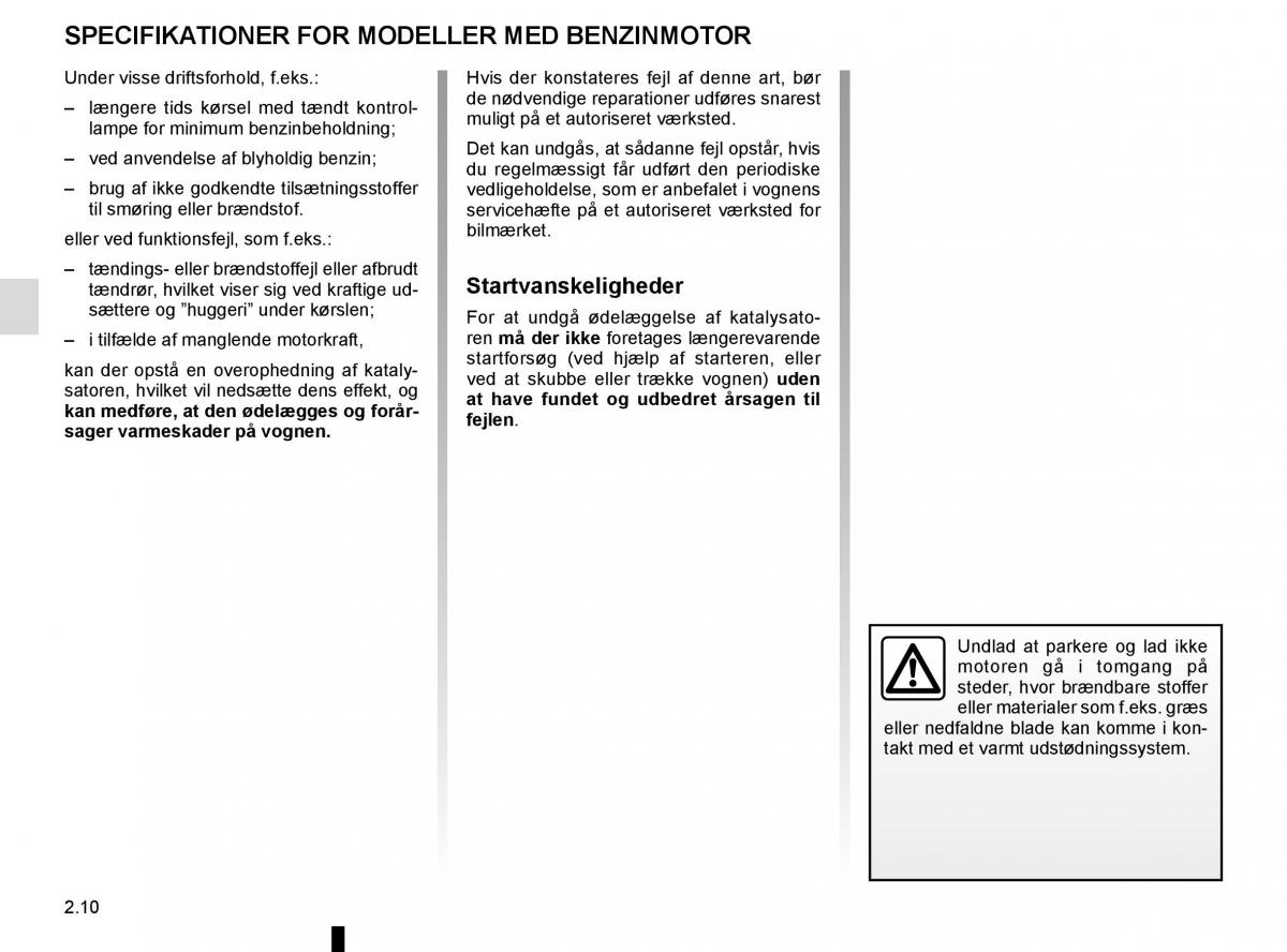 Renault Espace V 5 Bilens instruktionsbog / page 118