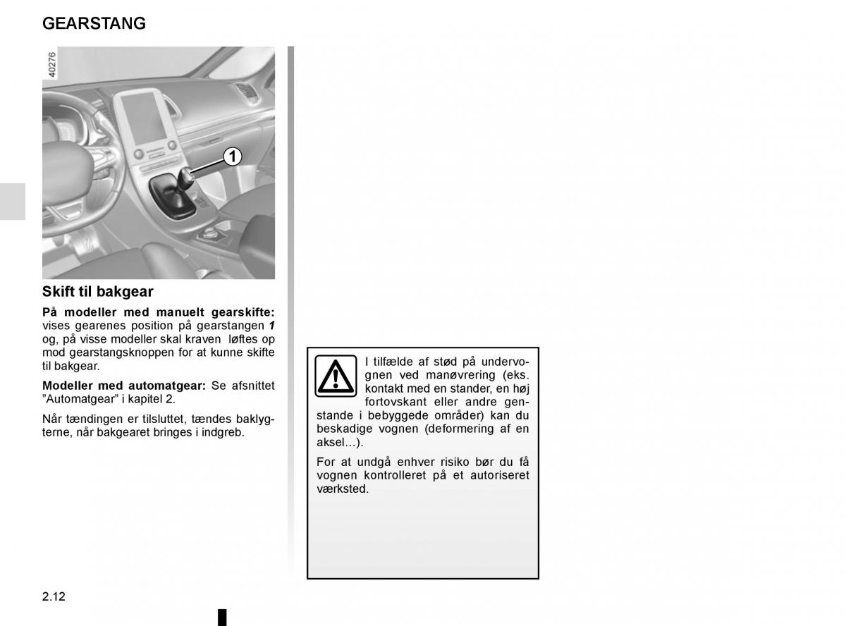 Renault Espace V 5 Bilens instruktionsbog / page 120