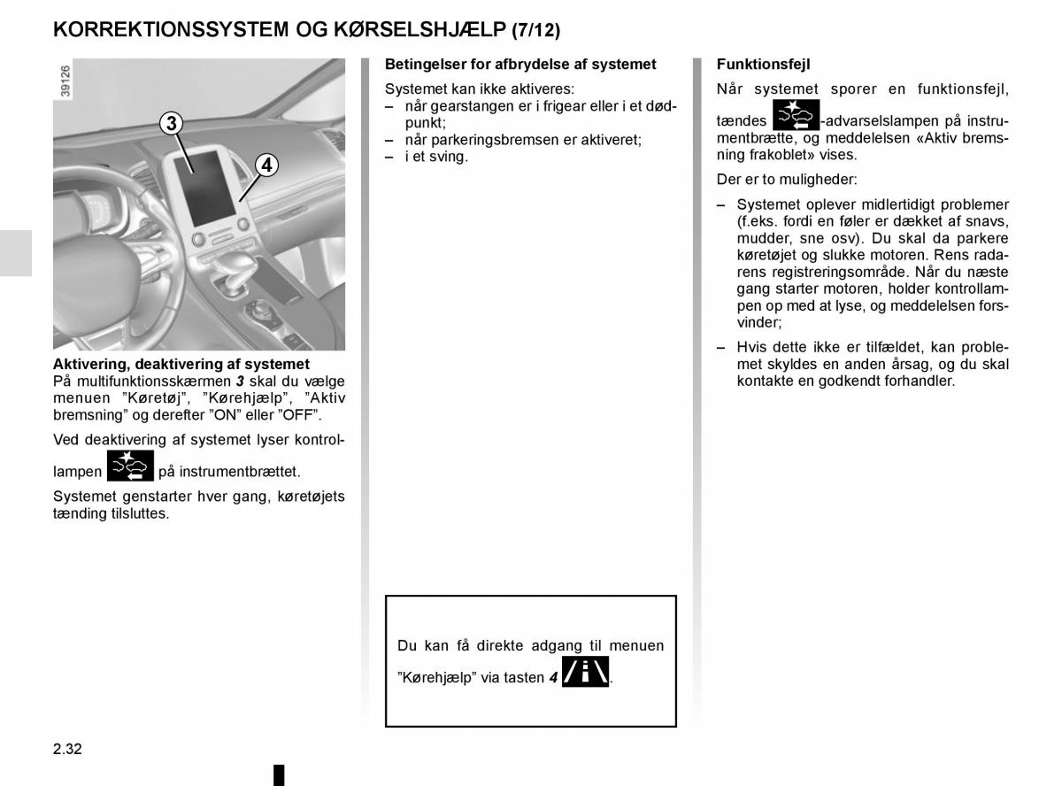 Renault Espace V 5 Bilens instruktionsbog / page 140