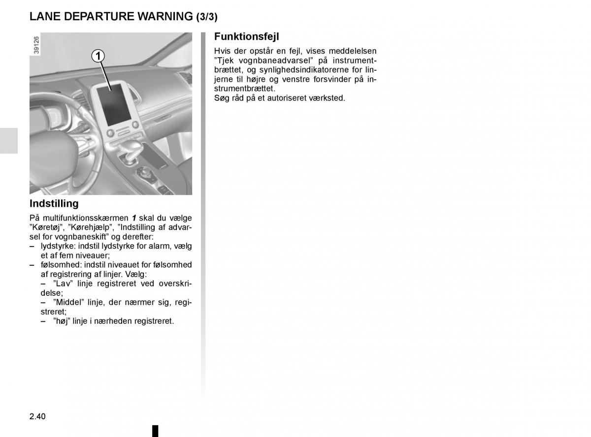 Renault Espace V 5 Bilens instruktionsbog / page 148