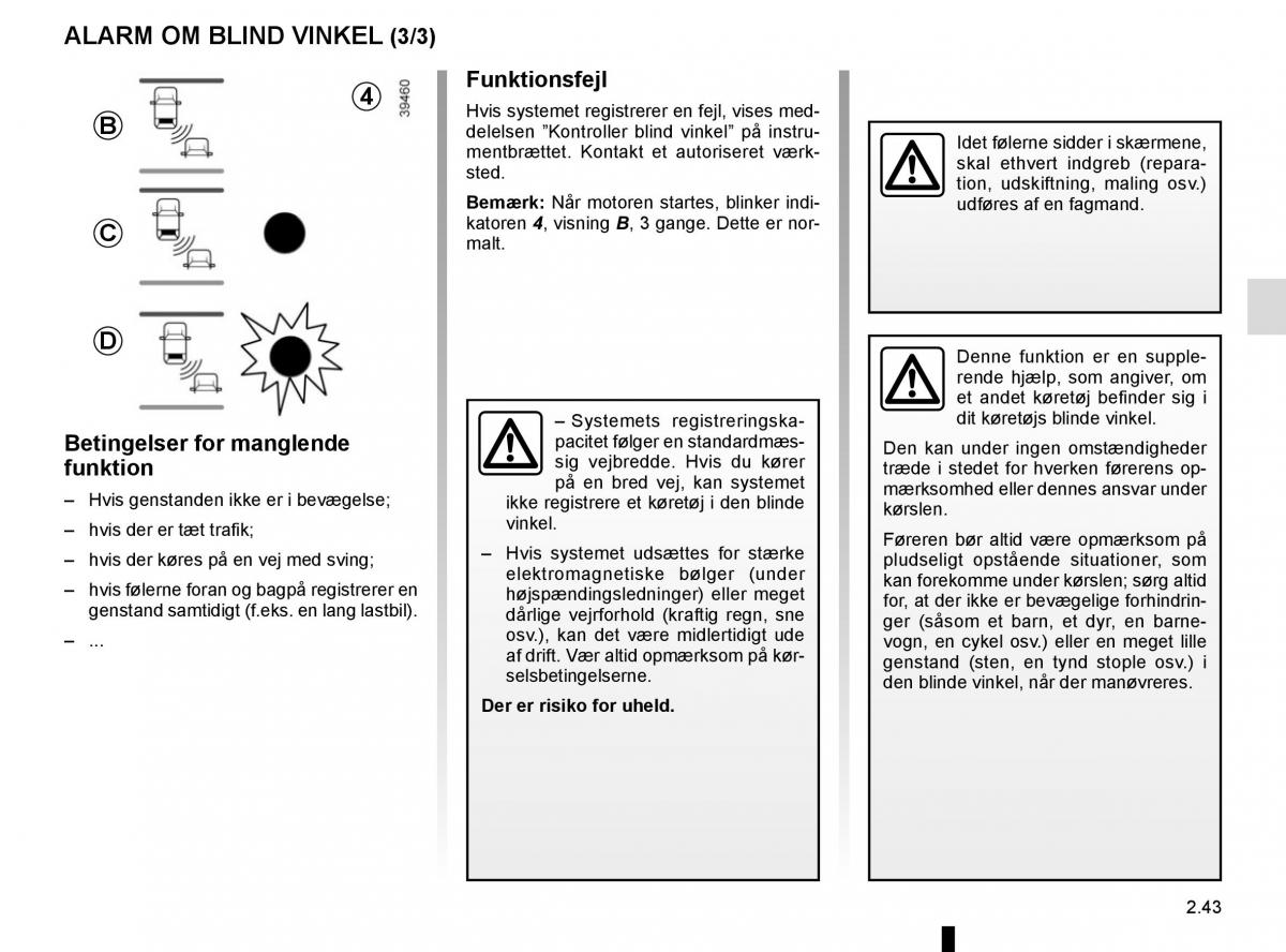 Renault Espace V 5 Bilens instruktionsbog / page 151