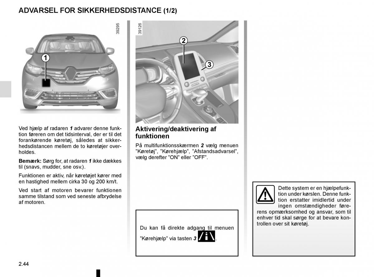 Renault Espace V 5 Bilens instruktionsbog / page 152