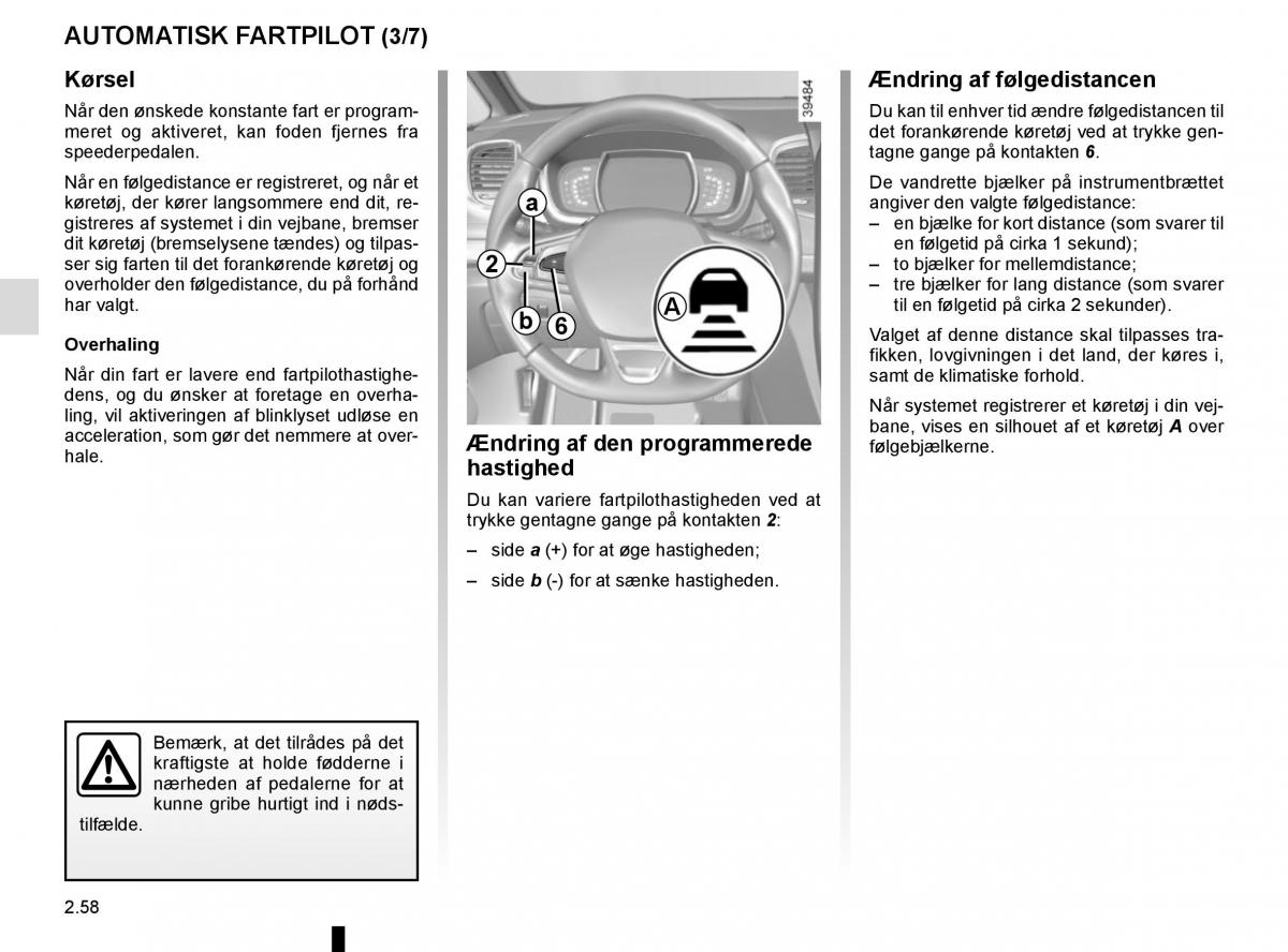 Renault Espace V 5 Bilens instruktionsbog / page 166