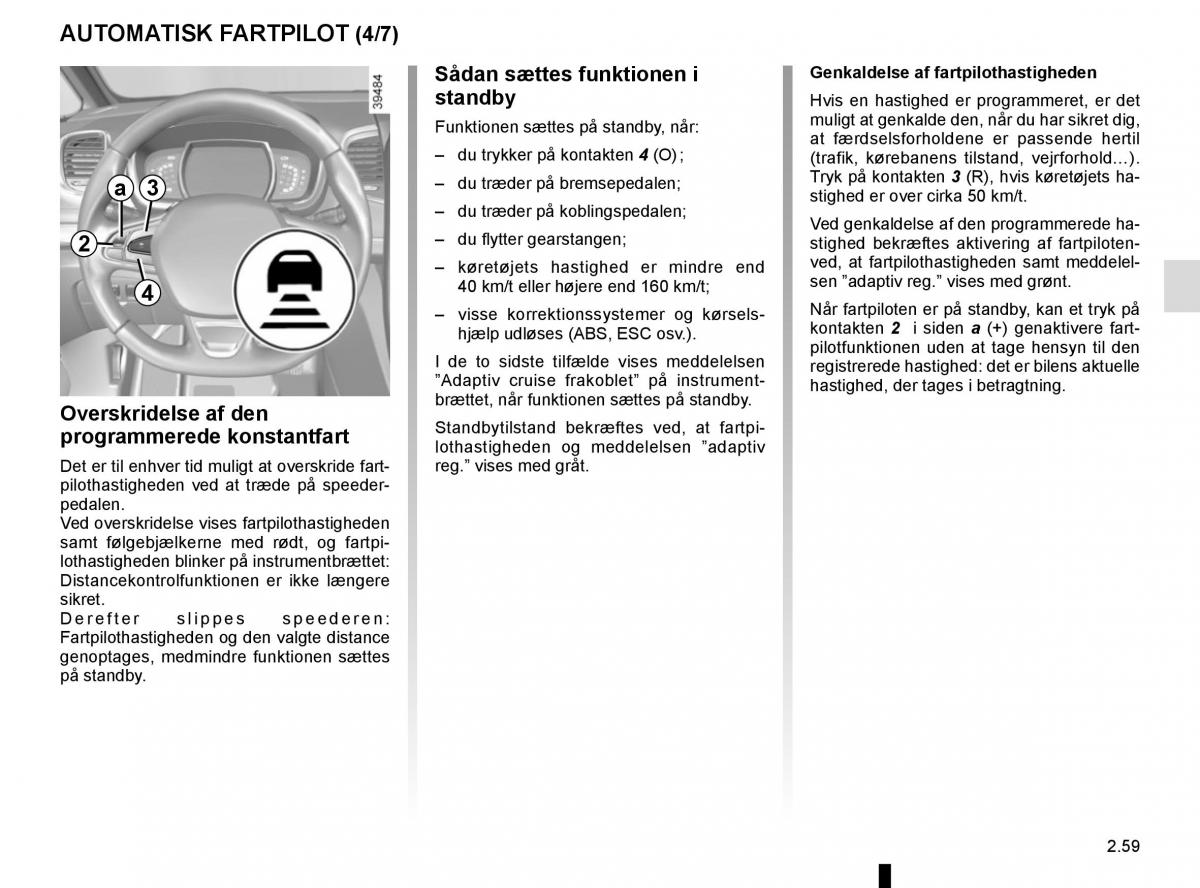 Renault Espace V 5 Bilens instruktionsbog / page 167