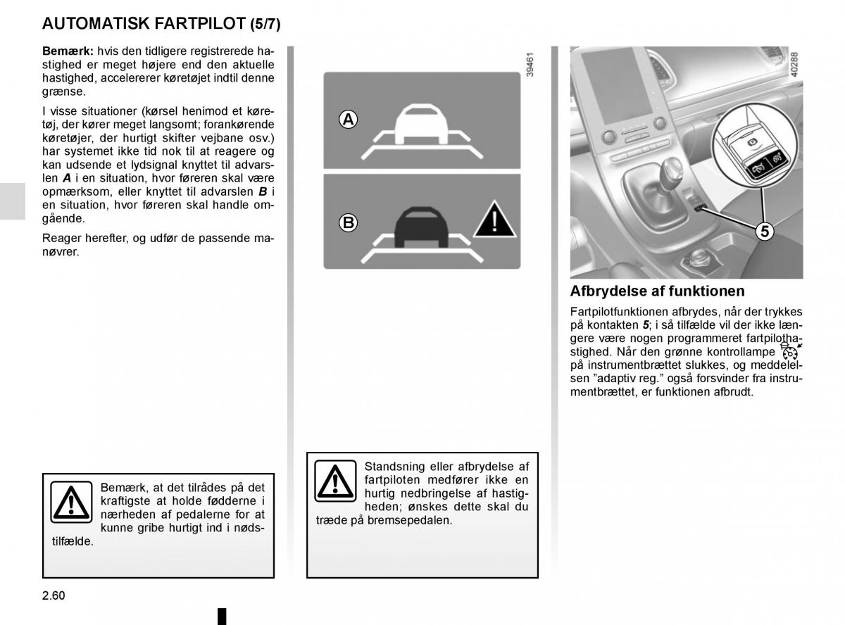 Renault Espace V 5 Bilens instruktionsbog / page 168