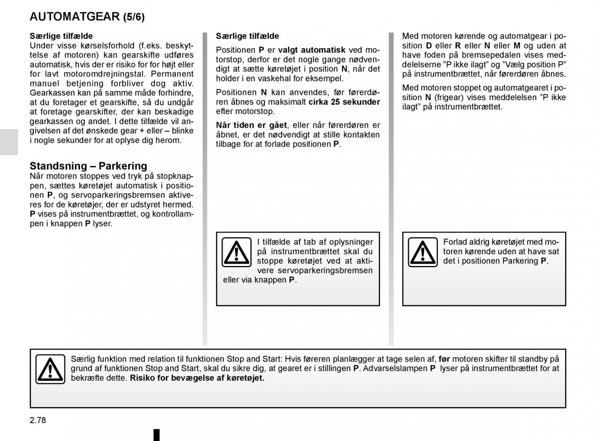 Renault Espace V 5 Bilens instruktionsbog / page 186