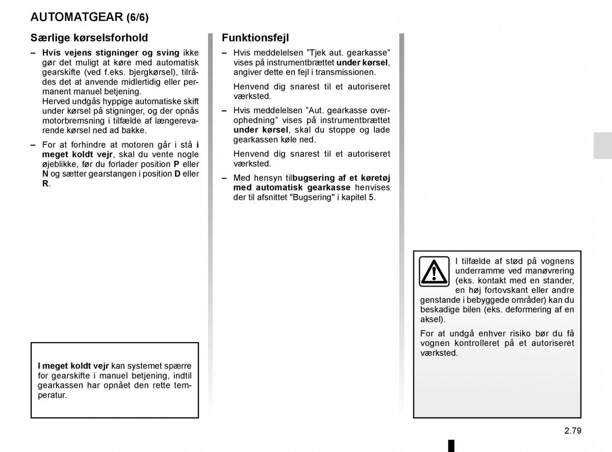 Renault Espace V 5 Bilens instruktionsbog / page 187