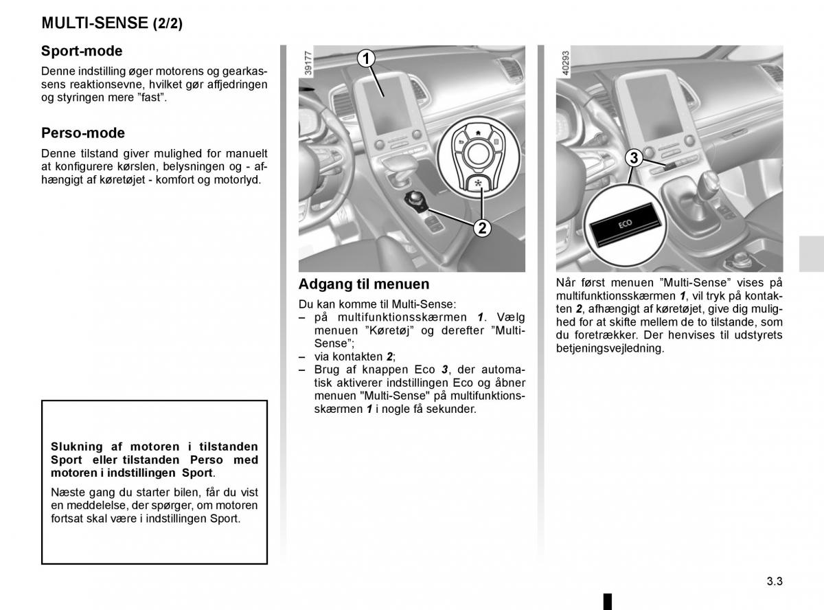 Renault Espace V 5 Bilens instruktionsbog / page 191