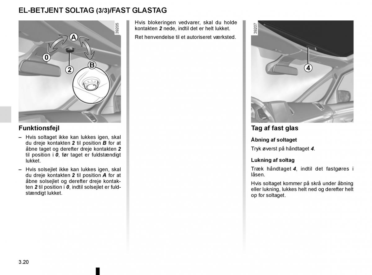 Renault Espace V 5 Bilens instruktionsbog / page 208