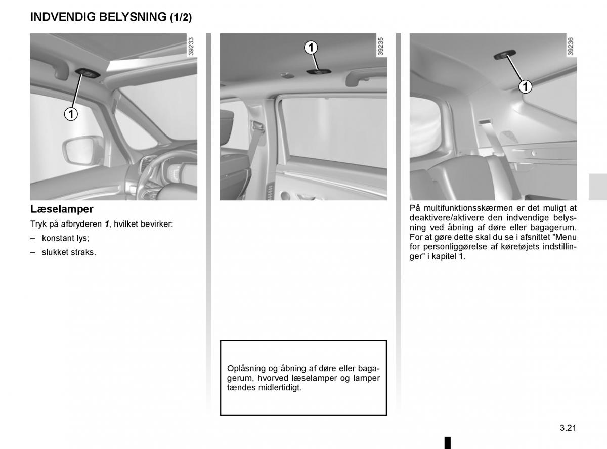 Renault Espace V 5 Bilens instruktionsbog / page 209