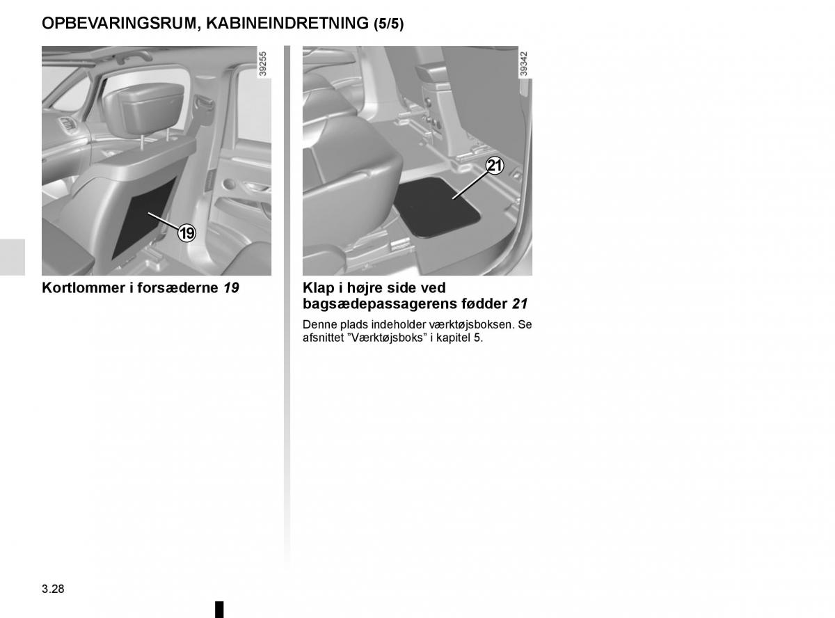 Renault Espace V 5 Bilens instruktionsbog / page 216