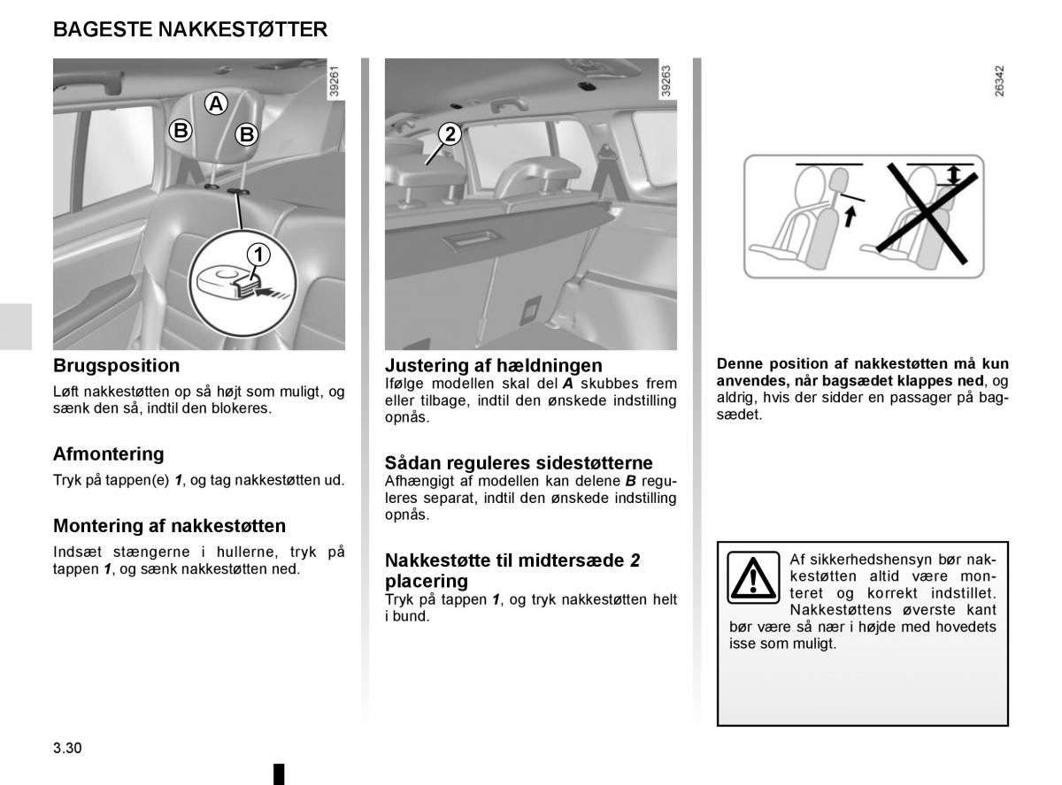 Renault Espace V 5 Bilens instruktionsbog / page 218