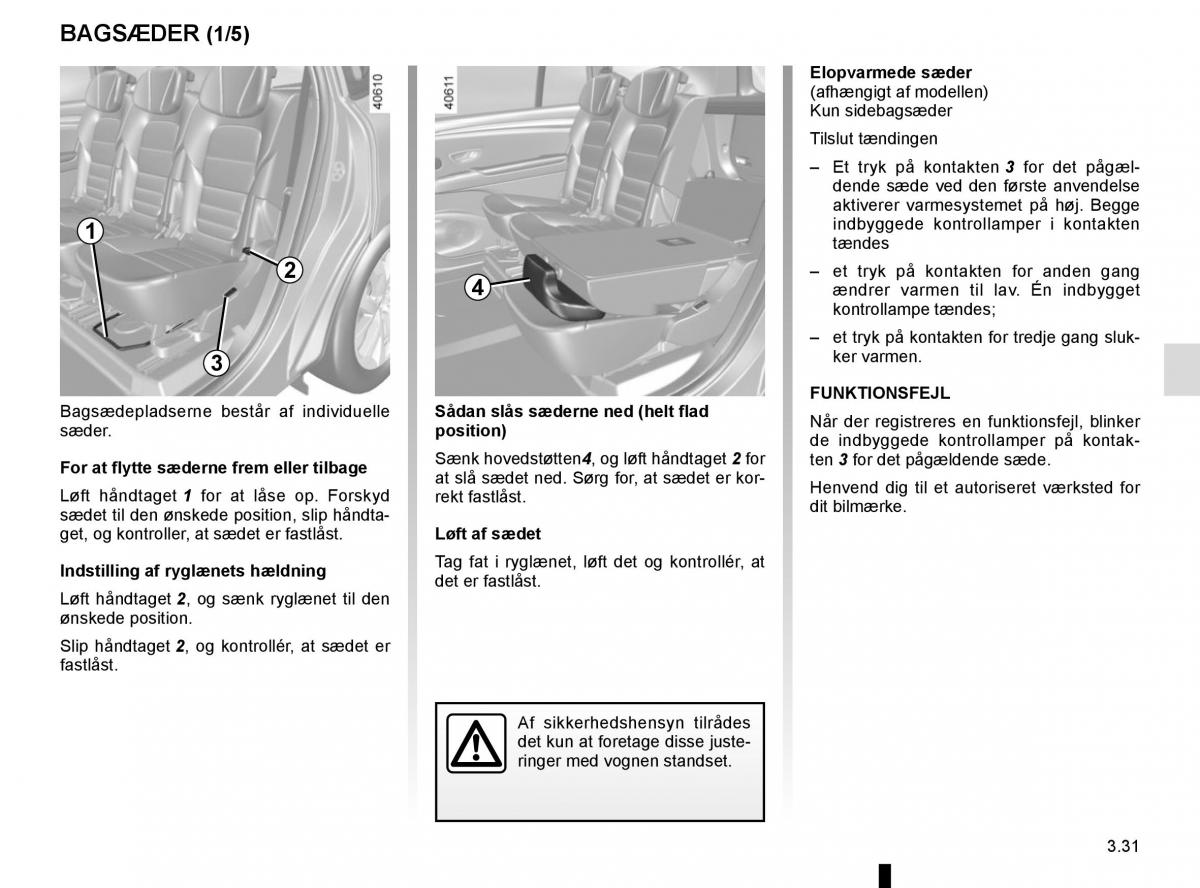 Renault Espace V 5 Bilens instruktionsbog / page 219