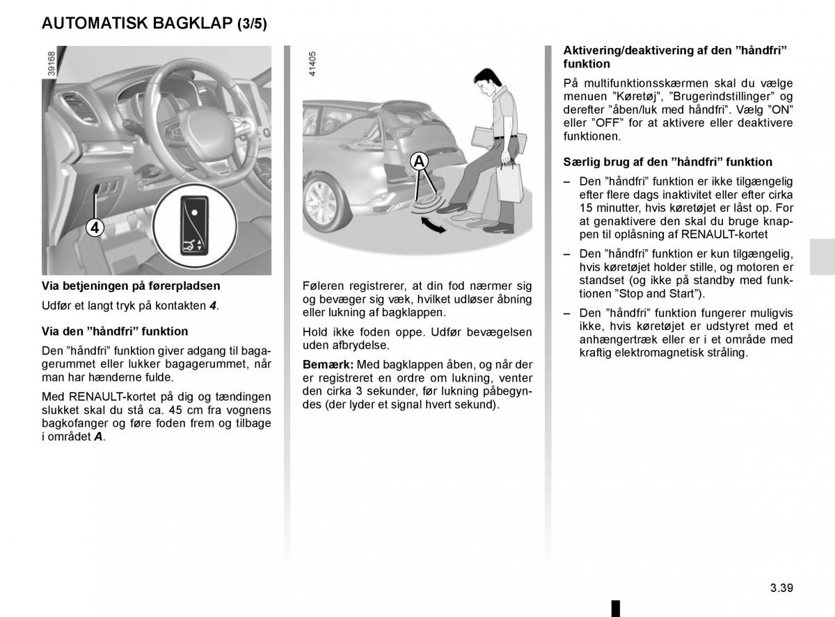 Renault Espace V 5 Bilens instruktionsbog / page 227