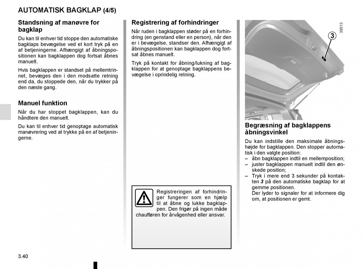 Renault Espace V 5 Bilens instruktionsbog / page 228