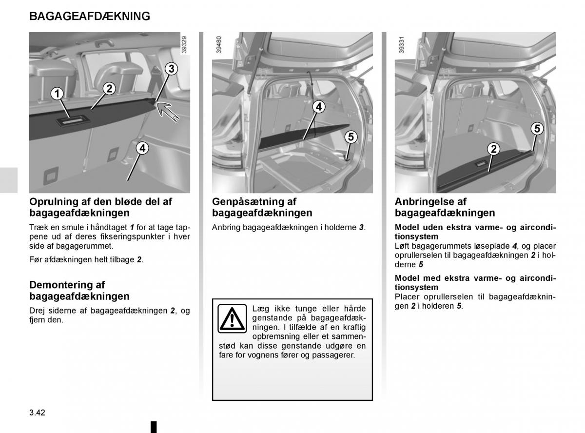 Renault Espace V 5 Bilens instruktionsbog / page 230