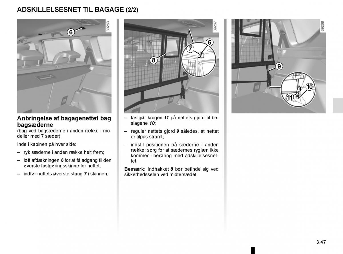 Renault Espace V 5 Bilens instruktionsbog / page 235