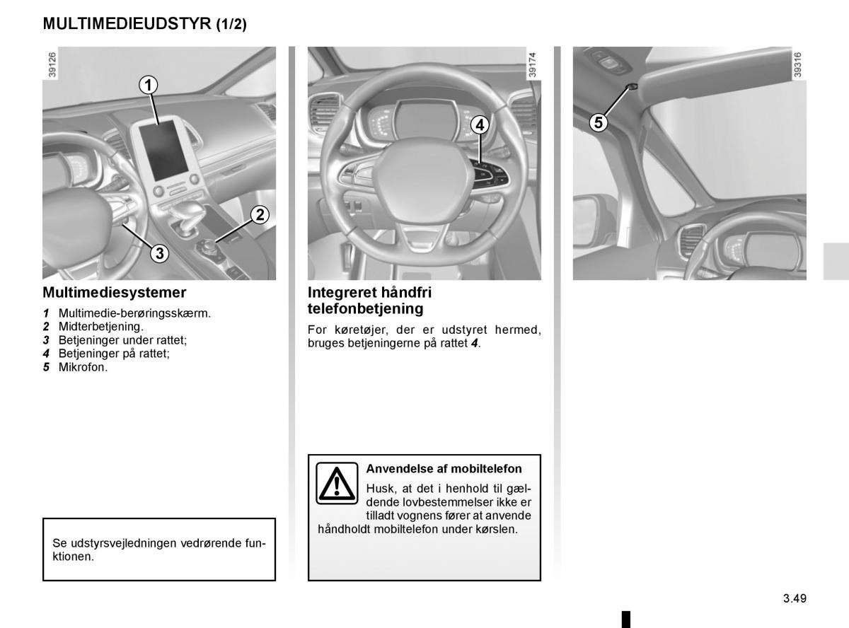 Renault Espace V 5 Bilens instruktionsbog / page 237