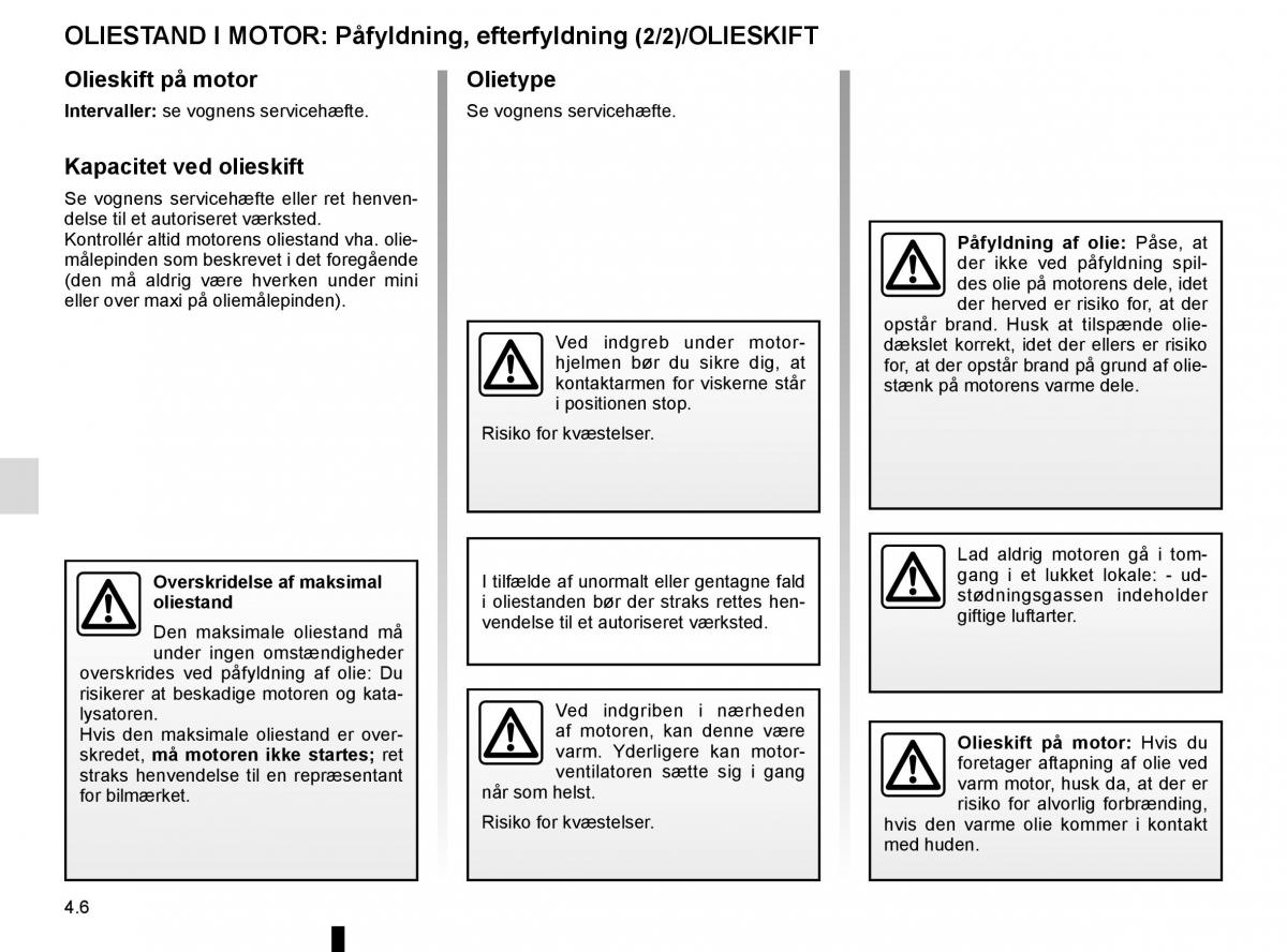 Renault Espace V 5 Bilens instruktionsbog / page 244