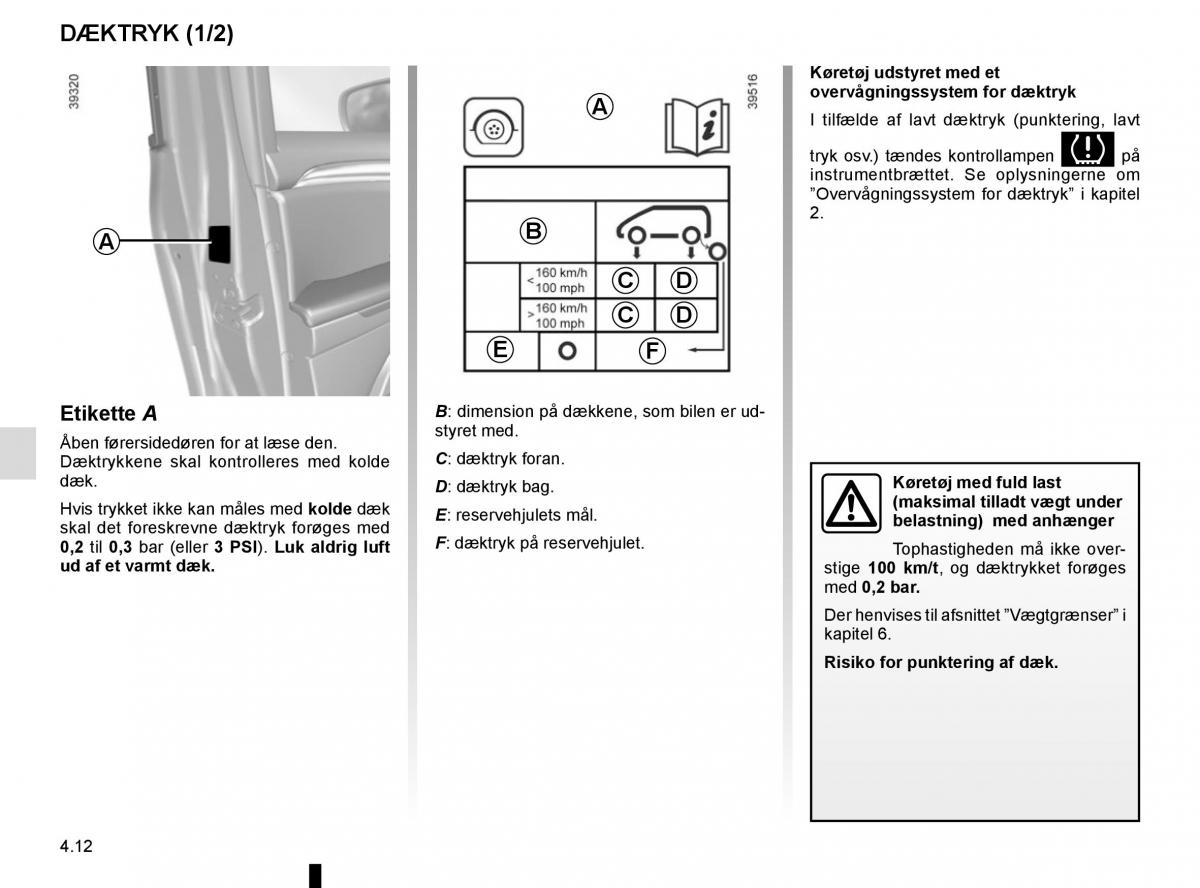 Renault Espace V 5 Bilens instruktionsbog / page 250