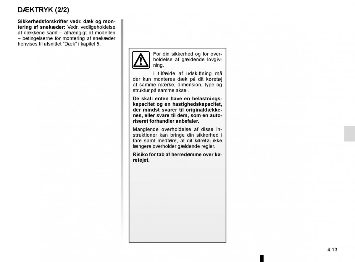 Renault Espace V 5 Bilens instruktionsbog / page 251