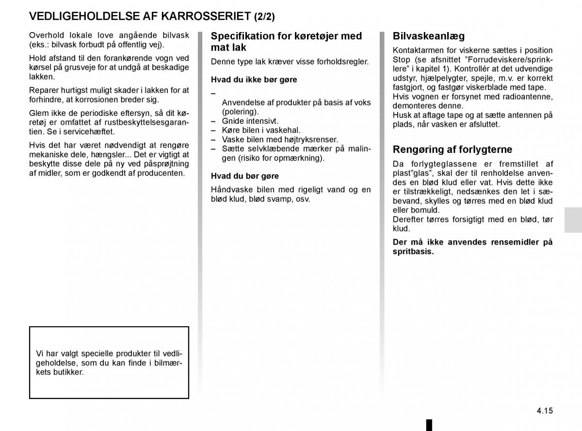 Renault Espace V 5 Bilens instruktionsbog / page 253