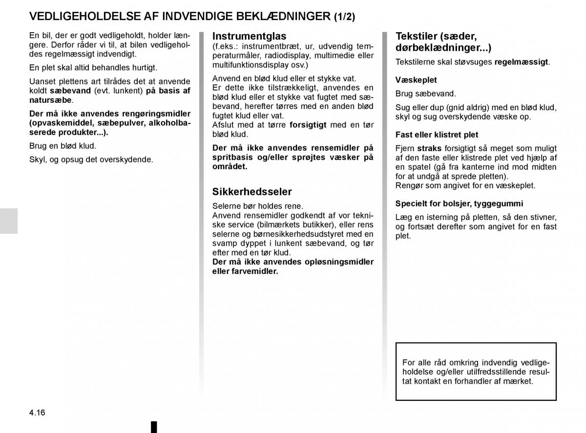 Renault Espace V 5 Bilens instruktionsbog / page 254