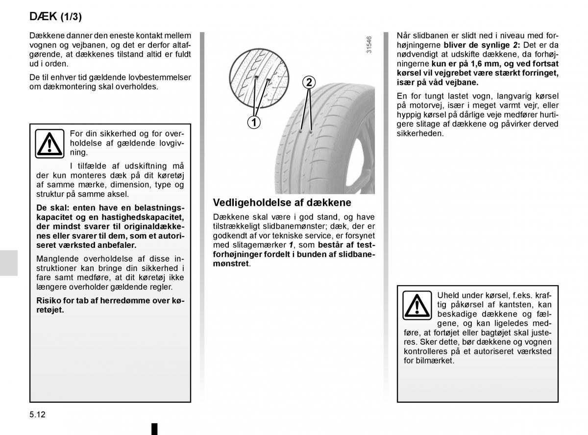 Renault Espace V 5 Bilens instruktionsbog / page 268