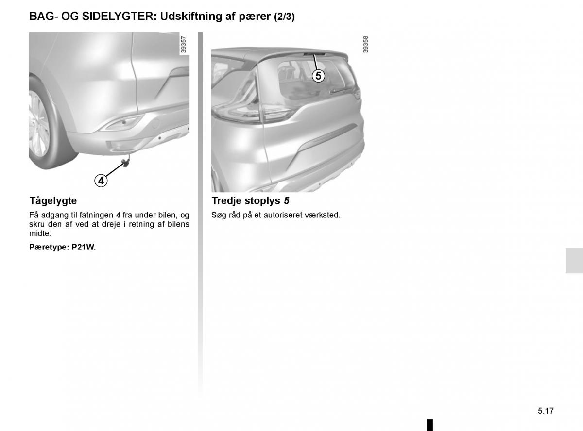 Renault Espace V 5 Bilens instruktionsbog / page 273