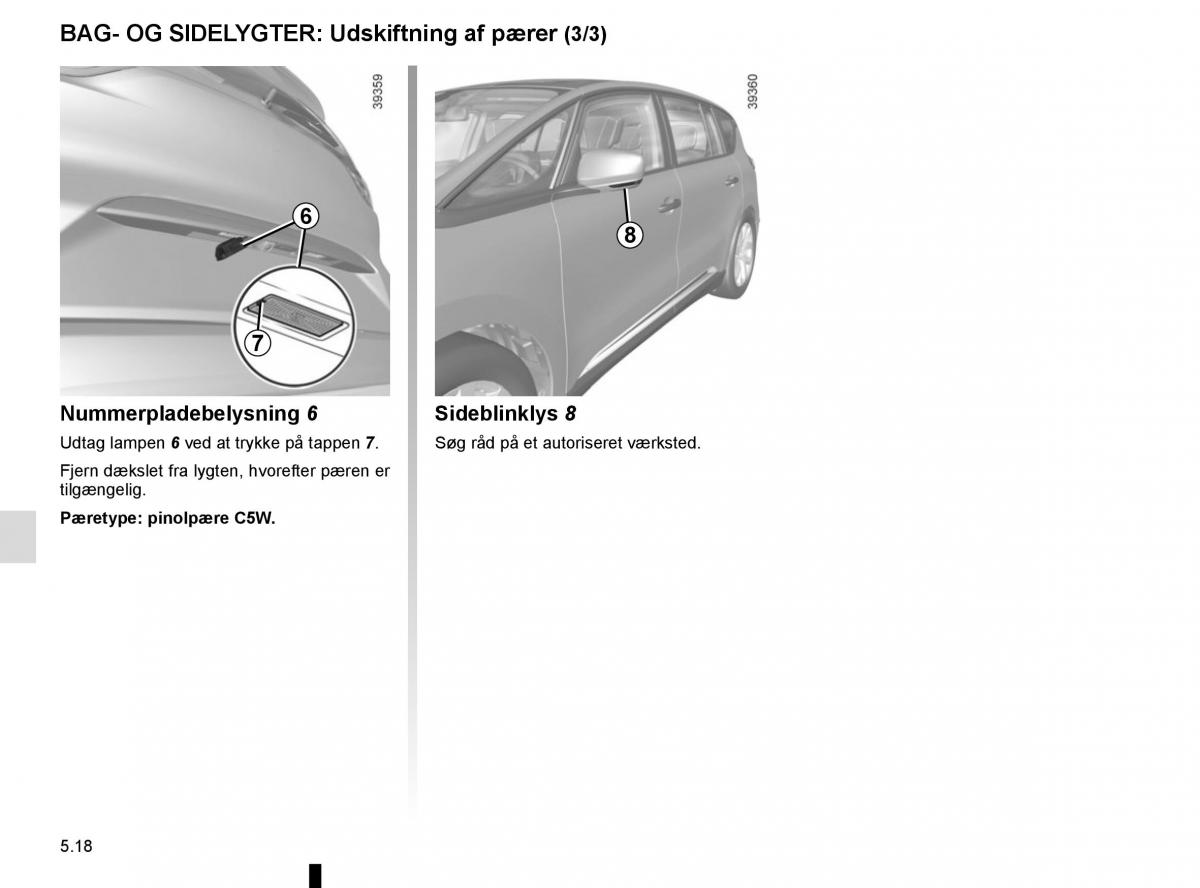 Renault Espace V 5 Bilens instruktionsbog / page 274