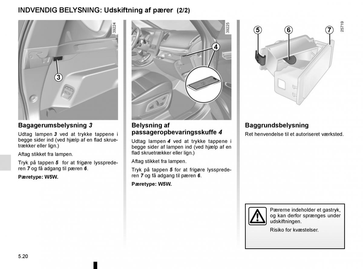 Renault Espace V 5 Bilens instruktionsbog / page 276