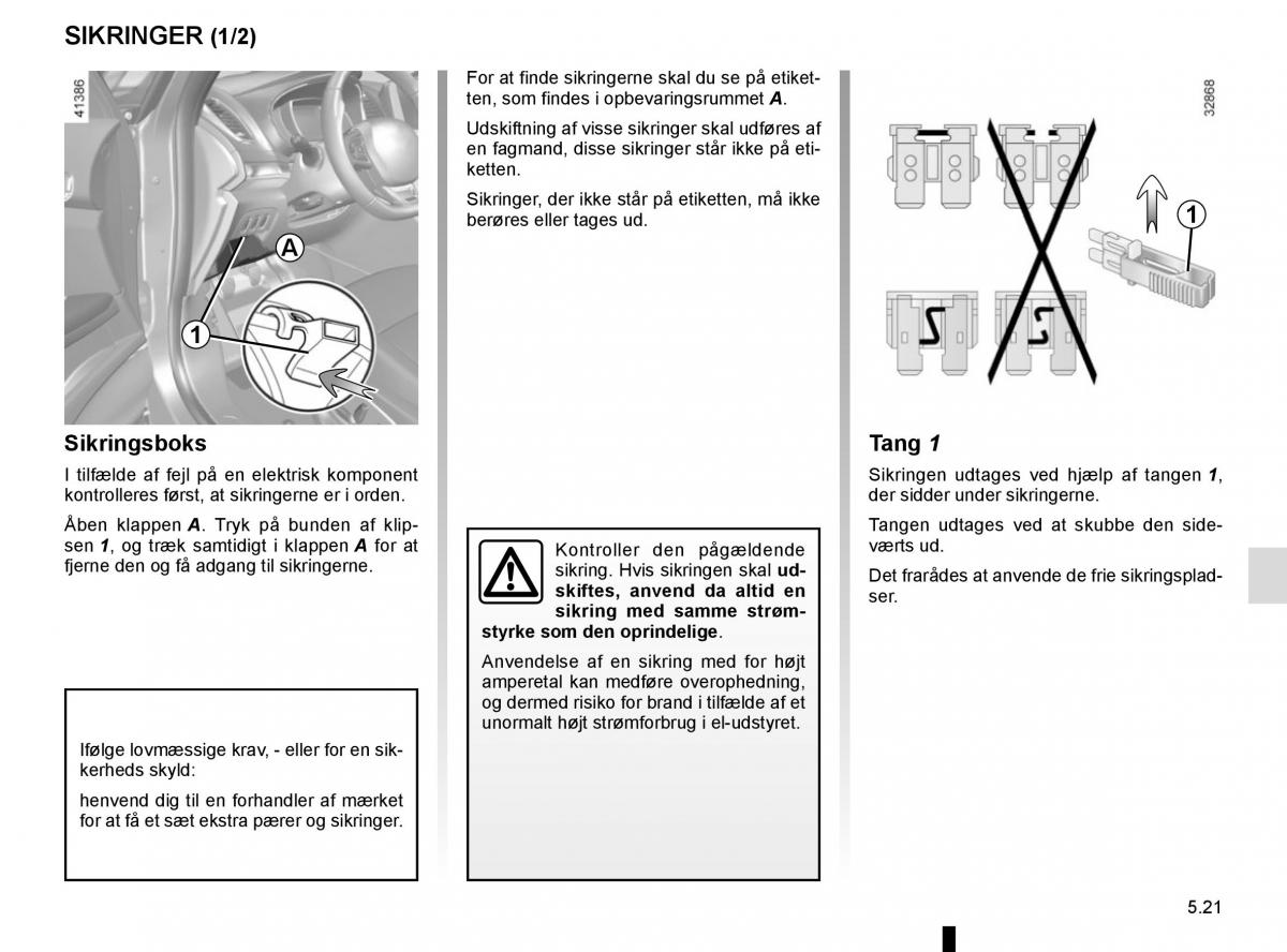 Renault Espace V 5 Bilens instruktionsbog / page 277