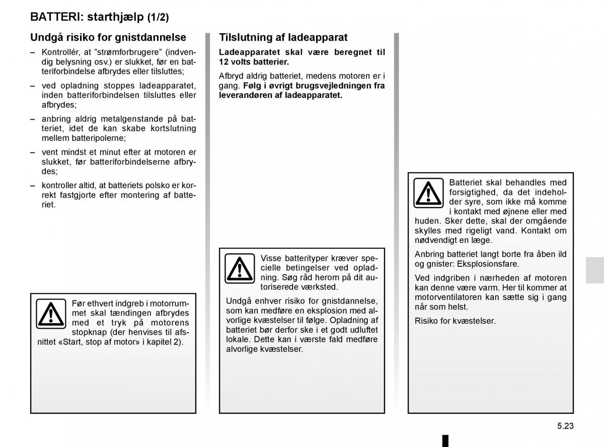 Renault Espace V 5 Bilens instruktionsbog / page 279