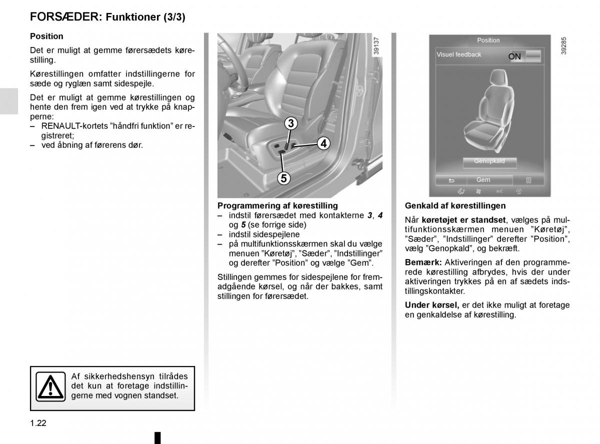 Renault Espace V 5 Bilens instruktionsbog / page 28