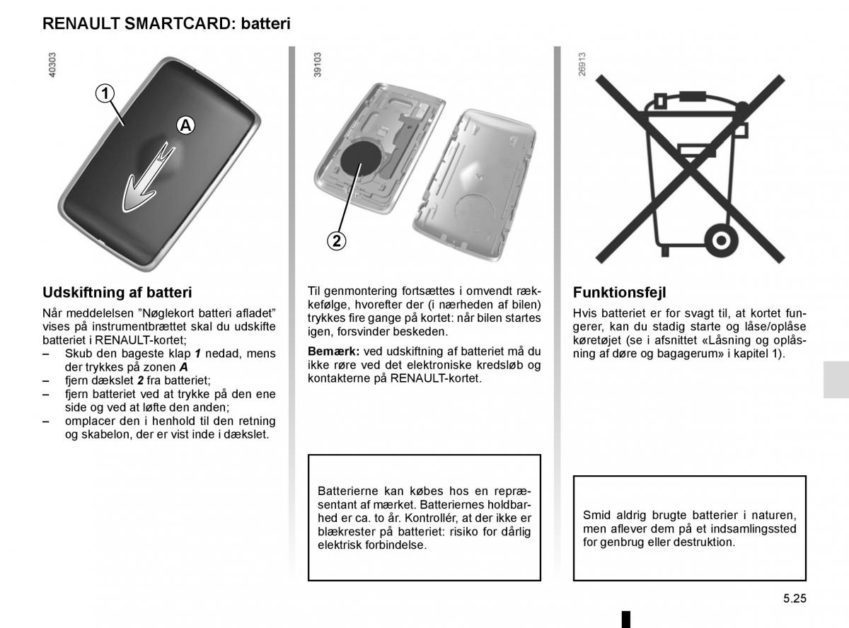 Renault Espace V 5 Bilens instruktionsbog / page 281