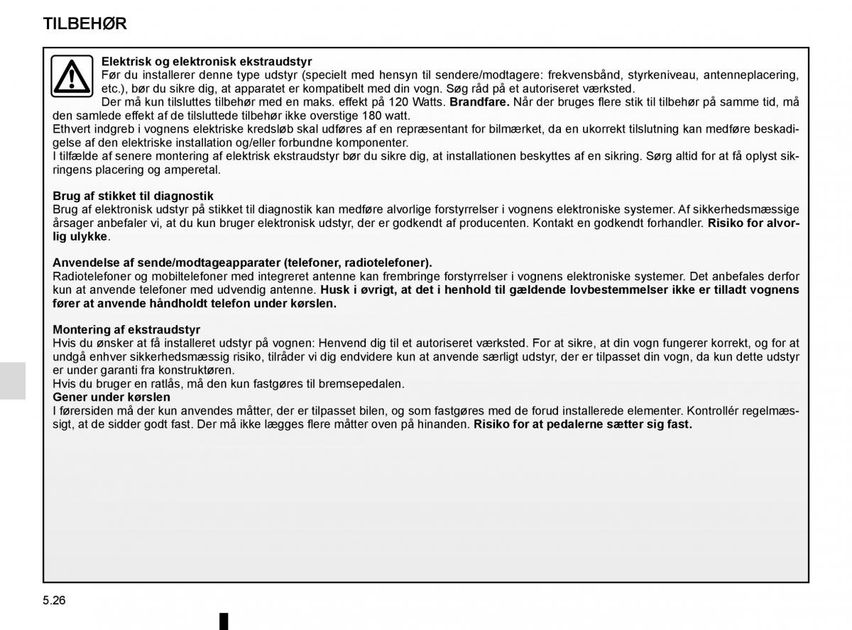 Renault Espace V 5 Bilens instruktionsbog / page 282