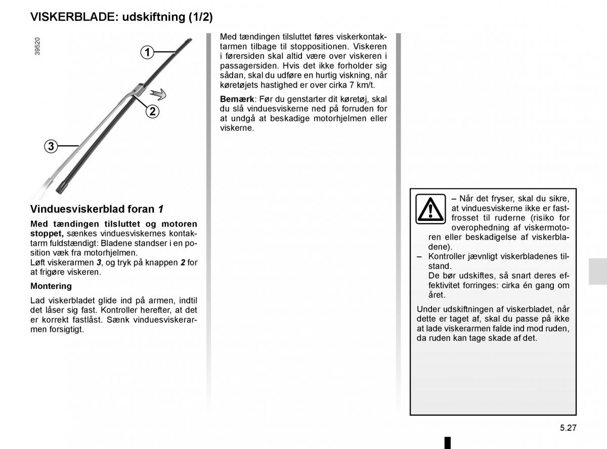 Renault Espace V 5 Bilens instruktionsbog / page 283