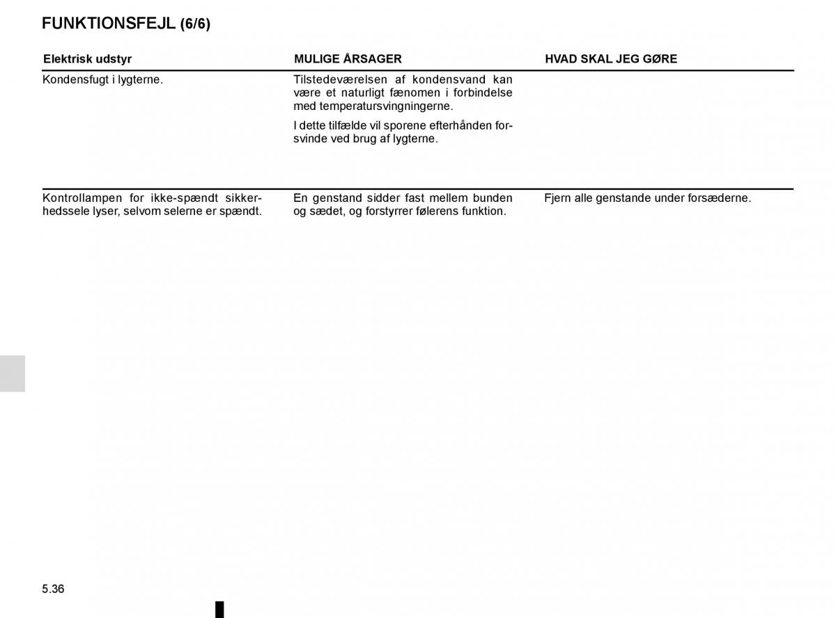 Renault Espace V 5 Bilens instruktionsbog / page 292