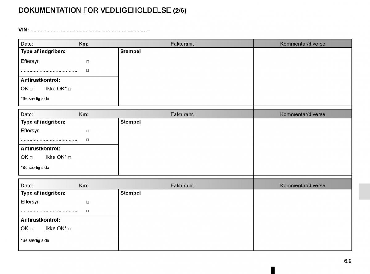 Renault Espace V 5 Bilens instruktionsbog / page 301