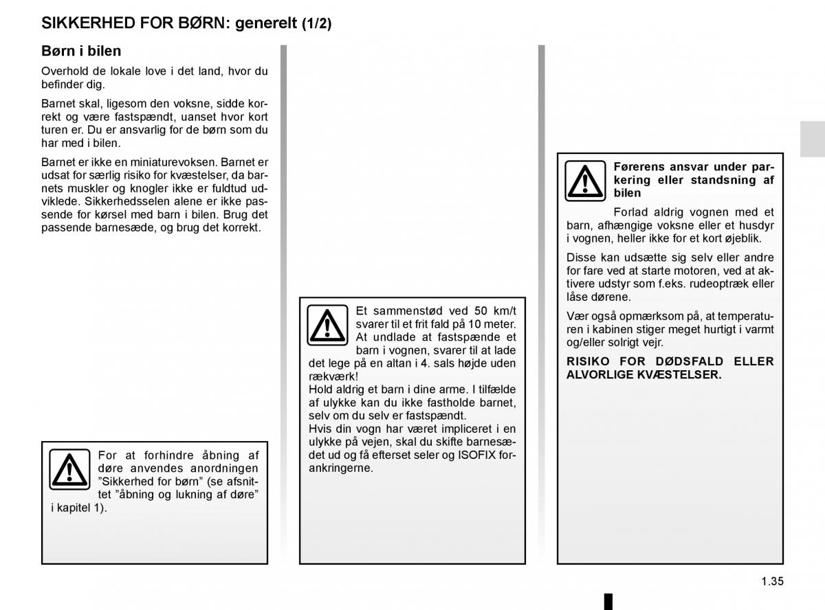 Renault Espace V 5 Bilens instruktionsbog / page 41