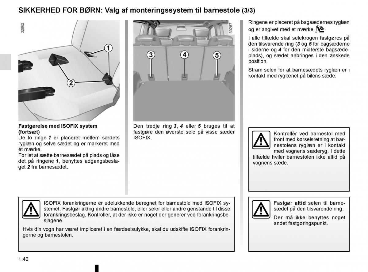 Renault Espace V 5 Bilens instruktionsbog / page 46