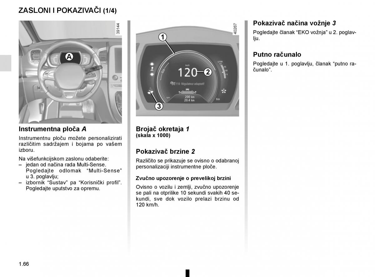 Renault Espace V 5 vlasnicko uputstvo / page 72