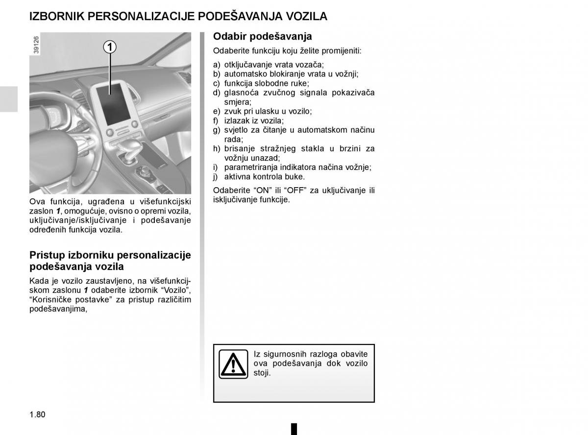 Renault Espace V 5 vlasnicko uputstvo / page 86