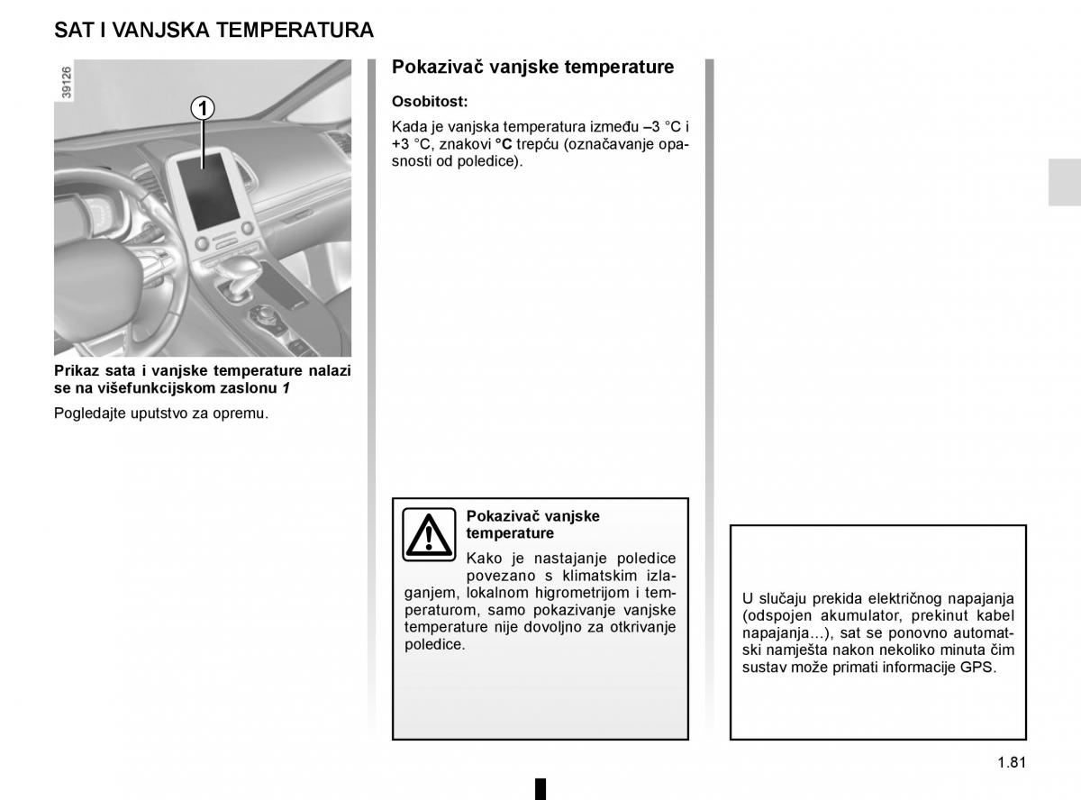 Renault Espace V 5 vlasnicko uputstvo / page 87