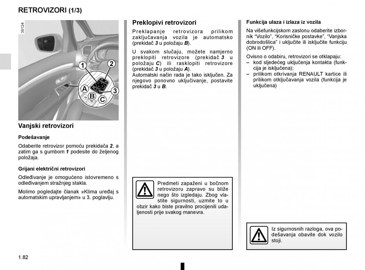 Renault Espace V 5 vlasnicko uputstvo / page 88