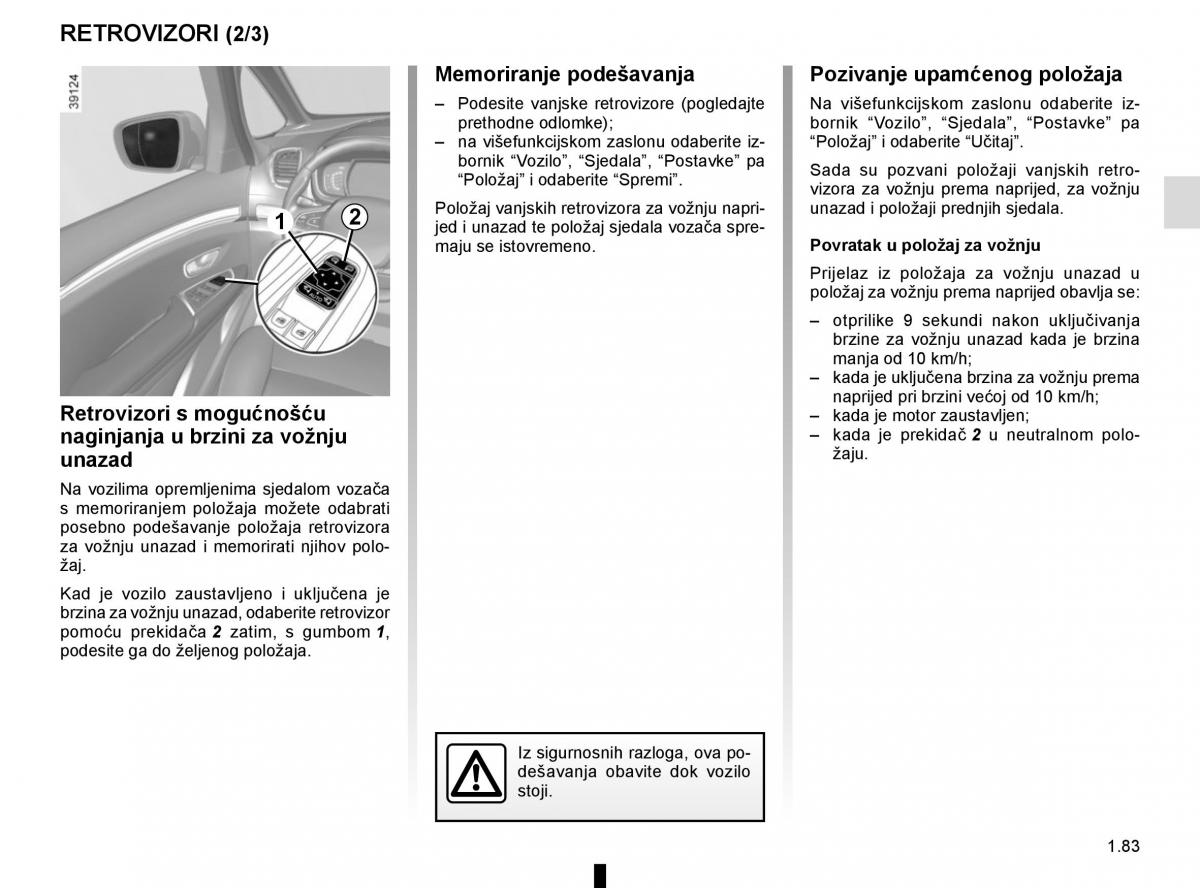 Renault Espace V 5 vlasnicko uputstvo / page 89