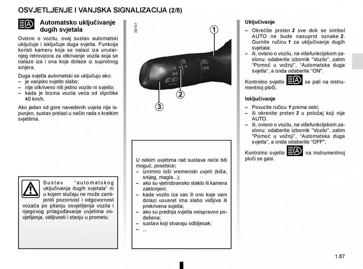 Renault Espace V 5 vlasnicko uputstvo / page 93