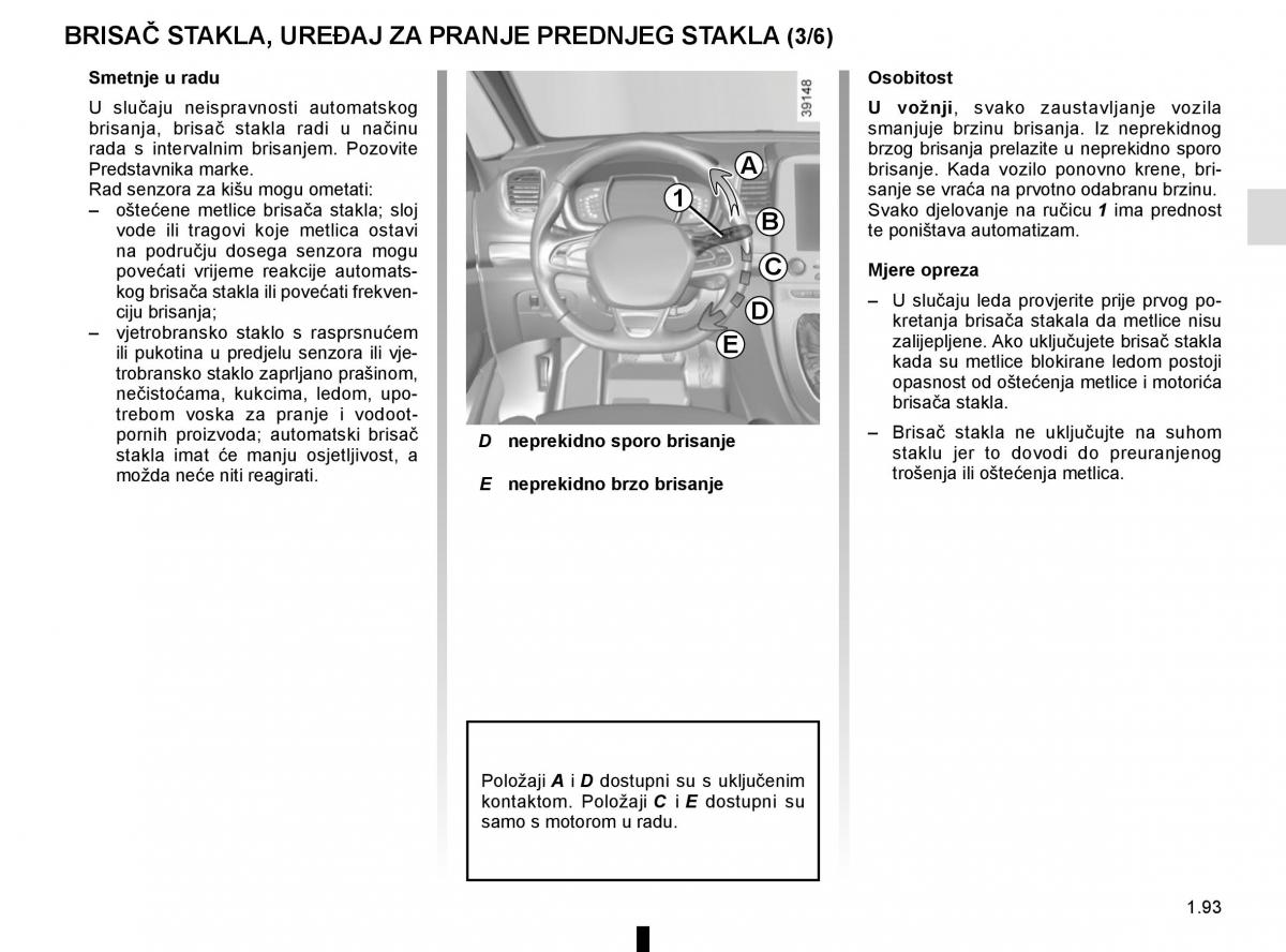 Renault Espace V 5 vlasnicko uputstvo / page 99